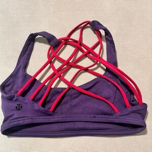 lululemon athletica Strappy Purple and Red Sports Bra
